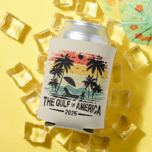 Enfriador De Latas Diseño patriótico vintage estadounidense del Golfo