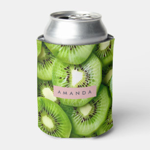 Enfriador De Latas Diseño Personalizado de Fruta Kiwi Vibrante