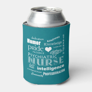 Enfriador De Latas Diseño psiquiátrico del Orgullo-Texto de la