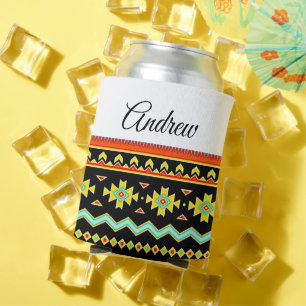 Enfriador De Latas Diseño tribal brillante personalizado