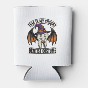 Enfriador De Latas Disfraz de dentista aterrador camiseta dental de H