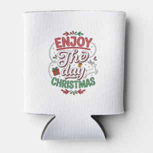 Enfriador De Latas Disfruta El Día Regalo Reno De Navidad