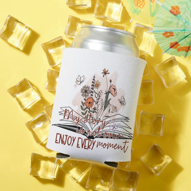 Enfriador De Latas Disfrutar Cada Momento, Mensaje Positivo (Verano in situ)