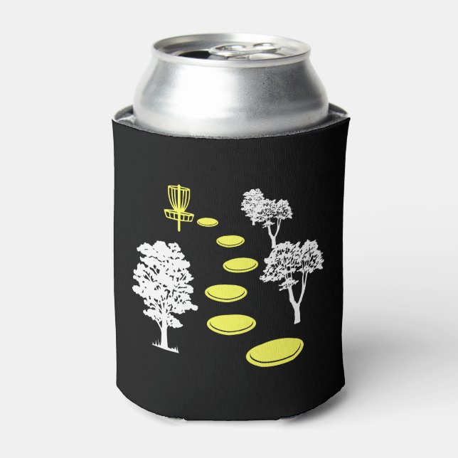 Enfriador De Latas Disk Golf Woods Disk Golfer Gift (Lata Anverso)