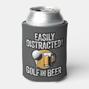 Enfriador De Latas Distracción fácil por golf y cerveza