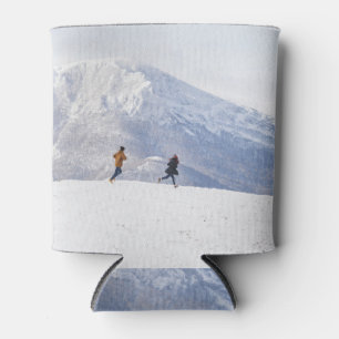 Enfriador De Latas Diversión a la montaña: Escena de picos con capa d