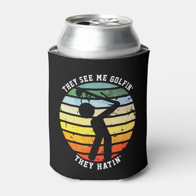 Enfriador De Latas Diversión, ME VEN GOLFIN', ODIAN' A Retirados (Lata Anverso)