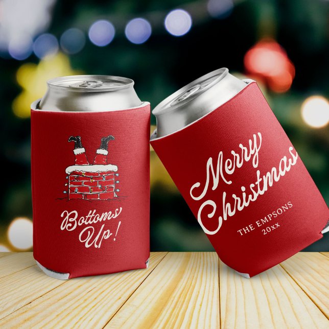 Enfriador De Latas Divertida Feliz Navidad Santa Arriba las Bragas Am (Subido por el creador)