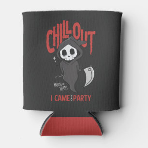 Enfriador De Latas Divertida fiesta de Halloween de Grim Reaper