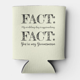 Enfriador De Latas Divertida y elegante propuesta de Groomsman Beige
