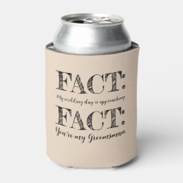 Enfriador De Latas Divertida y elegante propuesta Groomsman Almond