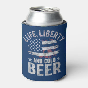 Enfriador De Latas Divertida y encantadora vida patriótica libertad y