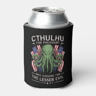 Enfriador De Latas Divertidas elecciones 2024 Cthulhu para Presidente