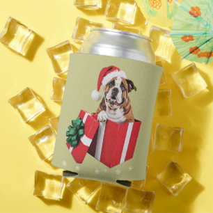 Enfriador De Latas Divertidas luces de Navidades de árboles de perros