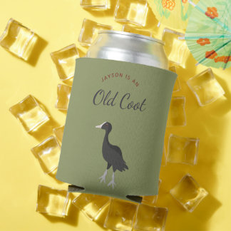 Enfriador De Latas Divertido Cumpleaños del Viejo Loco sobre la Colin