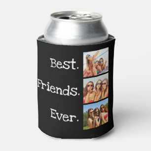 Enfriador De Latas Divertido Mejor Amigos Cita 3 Collage de fotos Neg