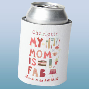 Enfriador De Latas Divertido nombre personalizado de mamá