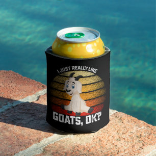 Enfriador De Latas Divertido, simplemente me gustan mucho las cabras,