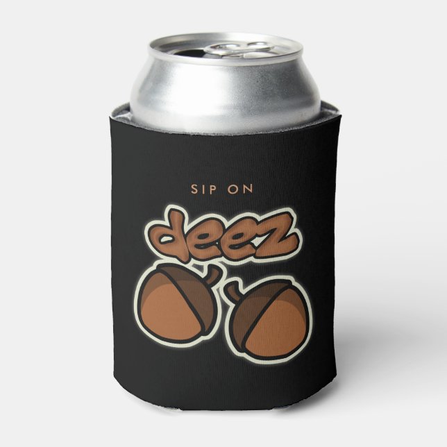Enfriador De Latas Divertido "Sip On" deez nut (Lata Anverso)