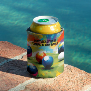 Enfriador De Latas Diviértete con Splash de Color de Bochas de Césped