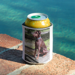 Enfriador De Latas doberman rojo