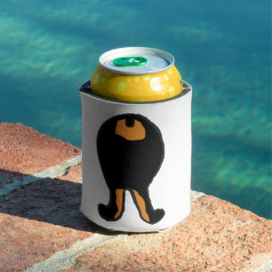 Enfriador De Latas dobie de perro de dos lados personalizado negro y