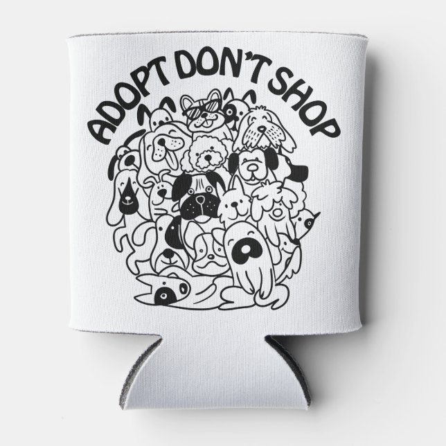 Enfriador De Latas Dog Adopción Rescue Coozie Cooler (Anverso)