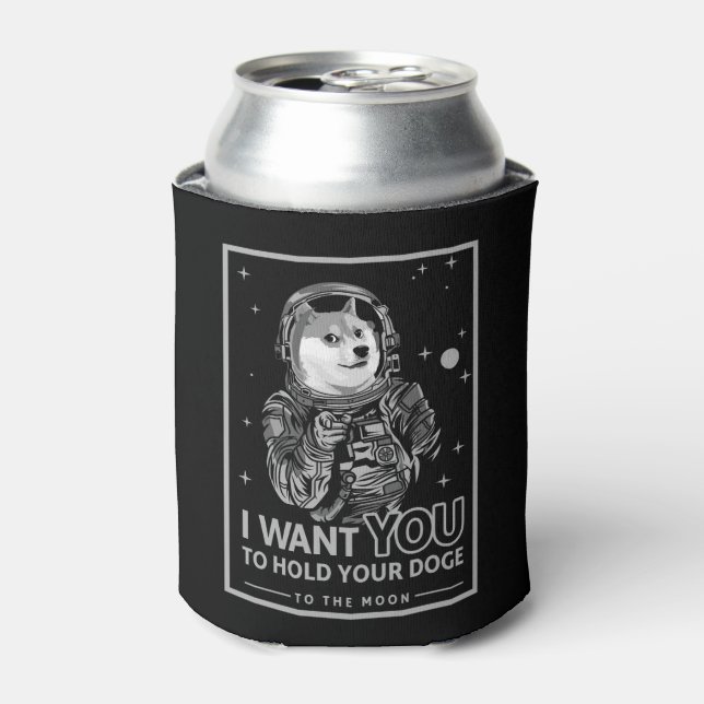 Enfriador De Latas Dogecoin Doge Te Quiero A La Luna Crypto Gracioso (Lata Anverso)
