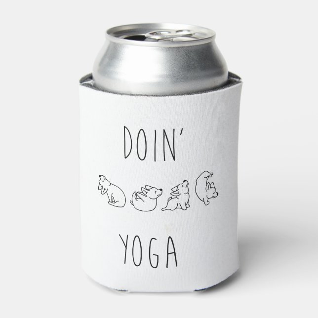 Enfriador De Latas Doin' yoga cute dog (Lata Anverso)