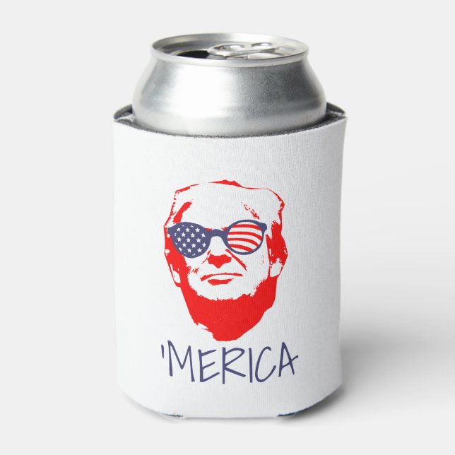 Enfriador De Latas Donald Trump 'Merica (Lata Anverso)
