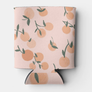 Enfriador De Latas Doodle Art: Patrón de cosecha de cerezos Naranjas