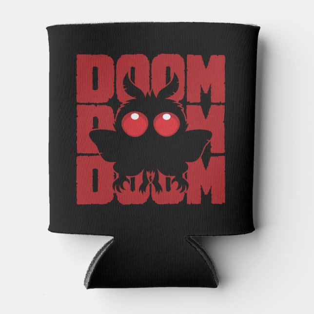 Enfriador De Latas DOOM DOOM DOOM Kawaii Mothman Críptido (Anverso)