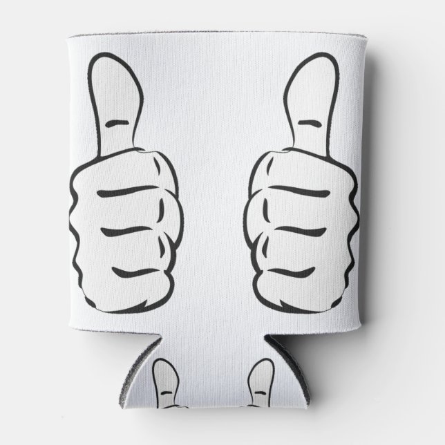 Enfriador De Latas Dos grandes Thumbs hacia arriba (Anverso)
