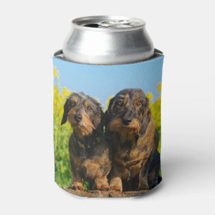 Enfriador De Latas Dos perros Dachshund Dackel Foto Funny Bawdle