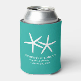 Enfriador De Latas Dos Starfish Skinny | BODA VERDE AZULADO