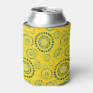 Enfriador De Latas Dots Circle Power Flowers II + tu backgr. y idea