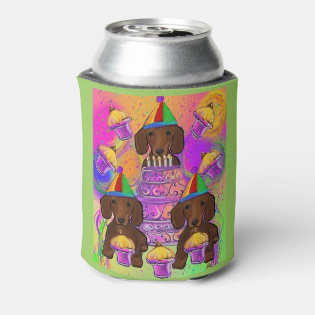 Enfriador De Latas Doxies rojos (Reverso de la lata)