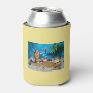 Enfriador De Latas Dragón barbudo "La vida es una playa" Cerveza acog