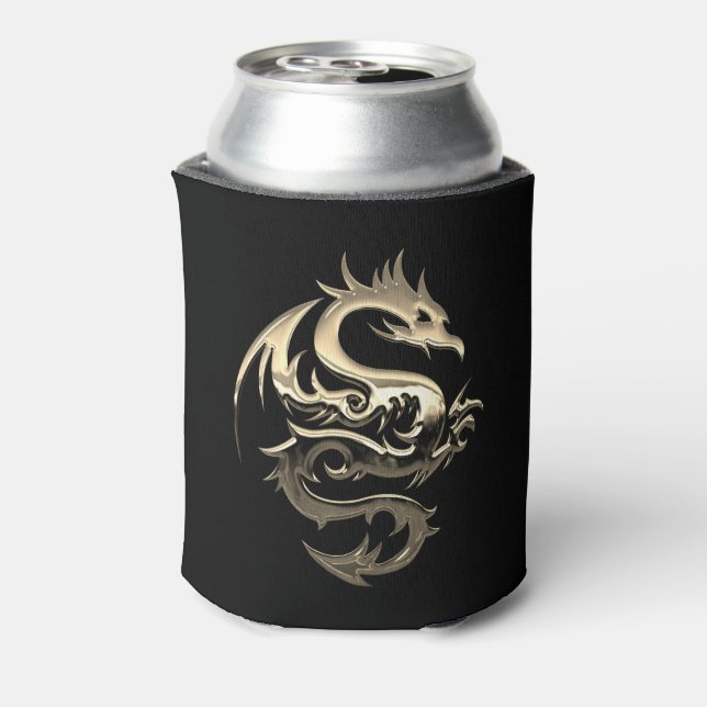 Enfriador De Latas Dragón del Rey Dorado (Reverso de la lata)