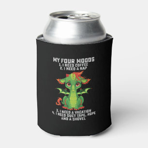 Enfriador De Latas Dragón Divertido Mis 4 Estados de Ánimo Necesito C