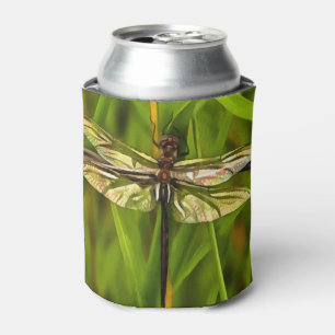 Enfriador De Latas Dragonfly Artificial En Marrón Y Amarillo En Verde
