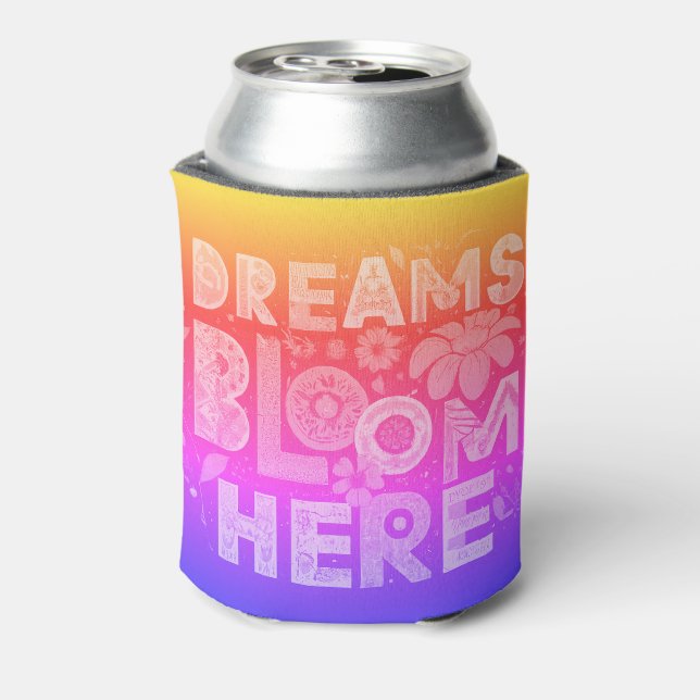 Enfriador De Latas Dreams Bloom Here Cooler (Reverso de la lata)