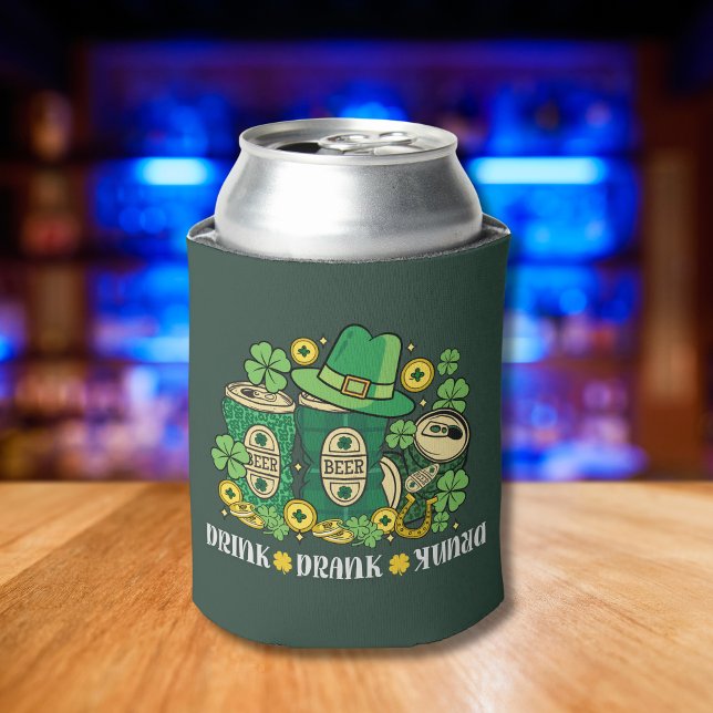 Enfriador De Latas Drink Drank Drunk Funny St Patrick's Day Beer (Subido por el creador)