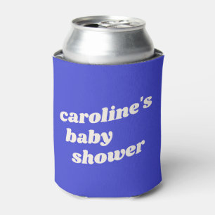 Enfriador De Latas Ducha de bebé azul brillante moderna personalizada