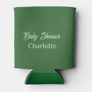Enfriador De Latas ducha de bebé verde bosque pastel nombre simplemin