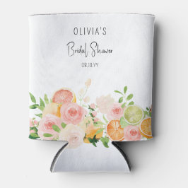 Enfriador De Latas Ducha de Novia Floral Cítrica tropical brillante