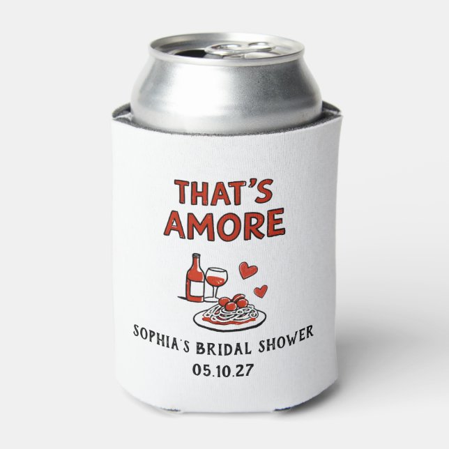 Enfriador De Latas Ducha de novia italiana That's Amore caprichosa ro (Lata Anverso)