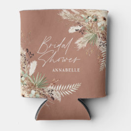 Enfriador De Latas Ducha de novia pampas eucalipto terracota moderna