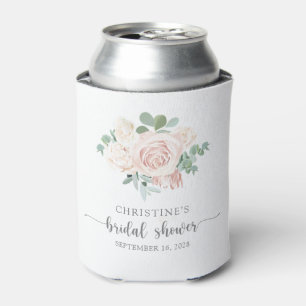 Enfriador De Latas Ducha nupcial Rubor Floral rosa Eucalipto