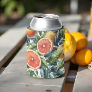 Enfriador De Latas Duchas Nupciales Elegantes de Acuarela de Naranja